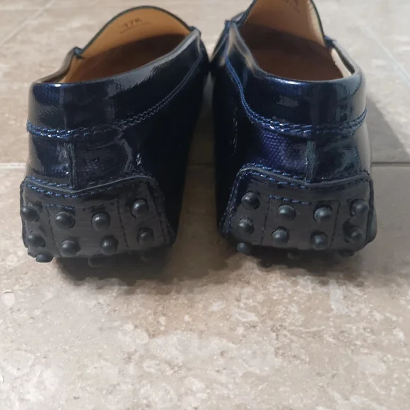 Tod’s Navy Blue Leather "Gommino" Driving Loafers Wo.37.5 (US 7.5) - Picture 8 of 10